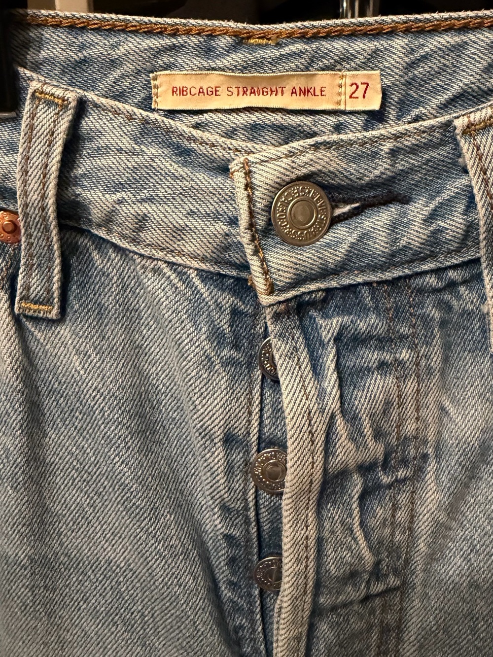 LEVI'S Ribcage Straight Ankle Jeans in
Dance Around sz 27 - Picture 3 of 8